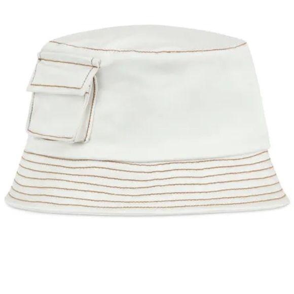 LAINA Rauma white denim bucket hat - Picture 3 of 7